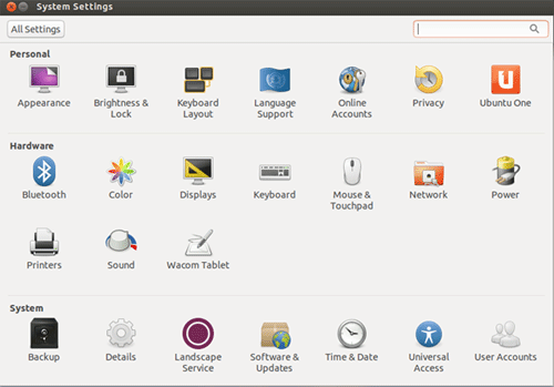 Ubuntu System Settings